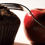 muffin and apple