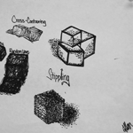 Sugar Cubes (Cubes in Pen & Ink)