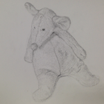 pencil sketch of toy