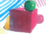 Fruits, Box, Shadow Painting 