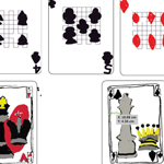 Poker Card Design, All cards from Ace to Queen (Background Included)