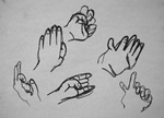 Blind Contour Hands 