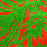 Green Leaf with a Fire background