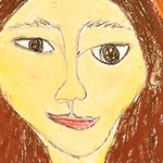 oil pastel portrait