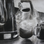 reflective object charcoal drawing (draft)