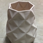 Clay 3D Printed Tall Twisted Cup