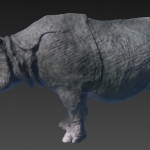 Rendered Rhino Before Print