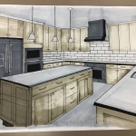 Kitchen Copic Drawing
