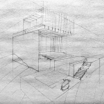 Architecture exterior drawing