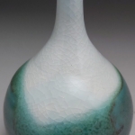 long neck blue vase
