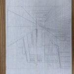 One point perspective sketch   