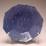 Octagonal Blue Plate with Textures