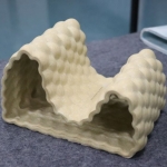 3D clay printed Array Curve Chair