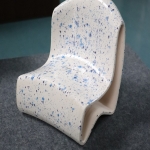Glazed White Stoneware Chair