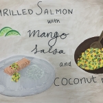 Recipe Drawing with Watercolor Background