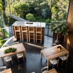 second floor kitchen that connects to outdoor maidu garden/playground