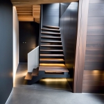Wood modern staircase