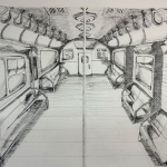 one point perspective drawing 