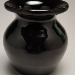 Glossy black vase