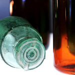 Bottles Under Light Table 