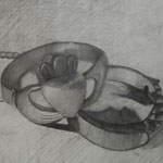 Pencil Sketch of Rings & Necklace