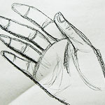 Contour Line Drawing of Hand