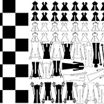 Designer chess board and pieces