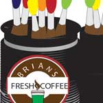 Paint Brush & Coffee Logo
