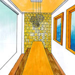 1 Point Perspective Drawing By Christine
