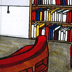 Library of Art Office in Two Point Perspective