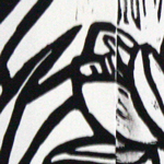 Black & White Diptych Linoleum Block