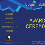 Upper School Awards Ceremony cover design 