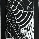Black and White Linoleum print: 12 mark making studies