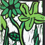 Lino Flower Color Print