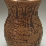 yellow fake ash smooth curved vase