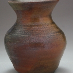 big smooth curved wood fired vase