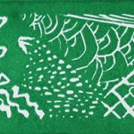 Green Lino-Block Print