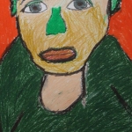 Oil pastel portrait