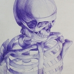 Skeleton Ballpoint Pen Drawing 