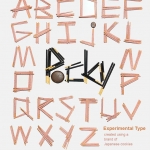 Pocky Sticks typeface 