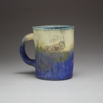 Sgraffito Ceramics Piece (Blue & Yellow)
