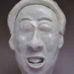 Nicholas Cage Relief Head Sculpture