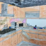 Shaded Kitchen Drawing 