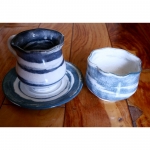 Nerikomi Flower Mug, Cup and Saucer