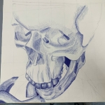 Skeleton Pen Art- progress 2