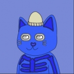 Dark Blue Cat