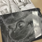Dry point etching process