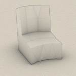 low poly chair design two