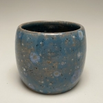 glazed blue cup