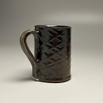 soda fired textured mug 